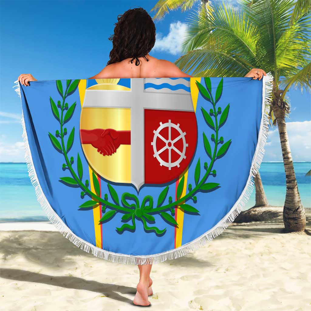 Aruba Beach Blanket National Emblem Featuring the Lion Symbol - Majestic Design