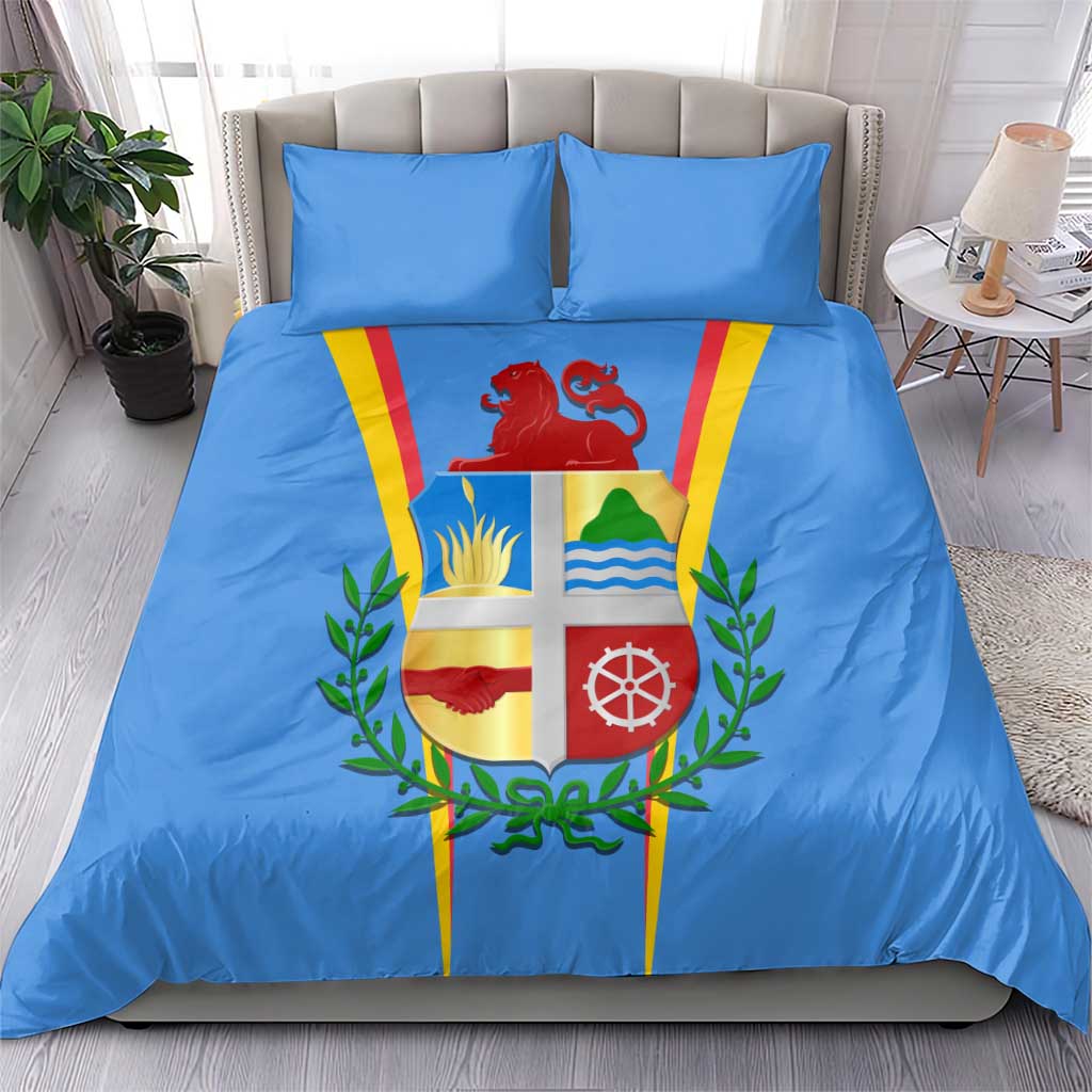 Aruba Bedding Set National Emblem Featuring the Lion Symbol - Majestic Design