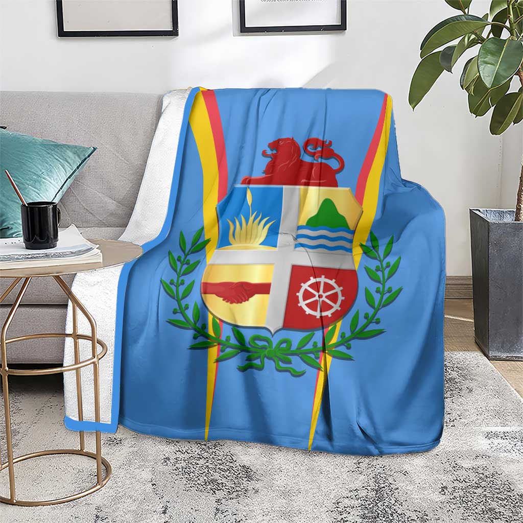 Aruba Blanket National Emblem Featuring the Lion Symbol - Majestic Design