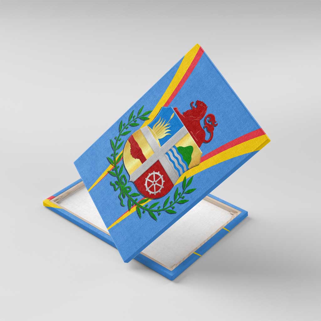 Aruba Canvas Wall Art National Emblem Featuring the Lion Symbol - Majestic Design