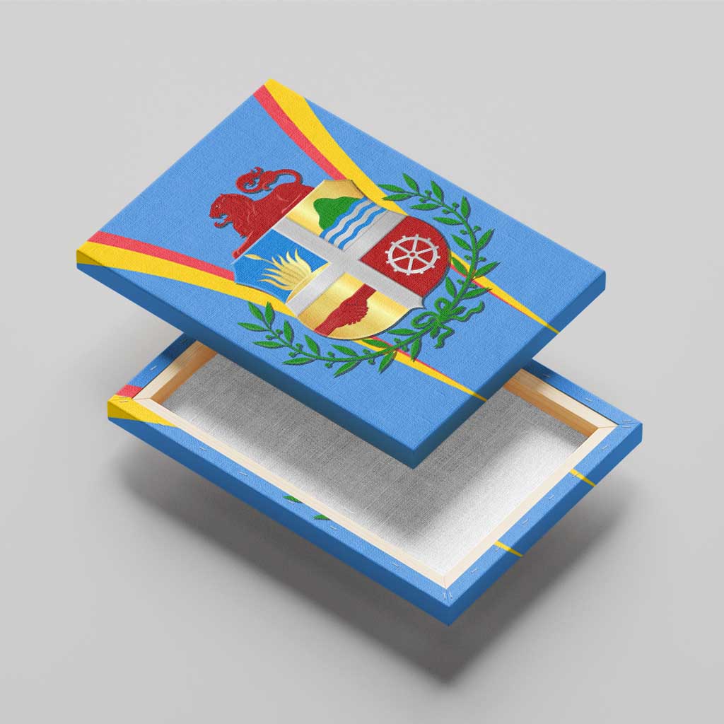 Aruba Canvas Wall Art National Emblem Featuring the Lion Symbol - Majestic Design