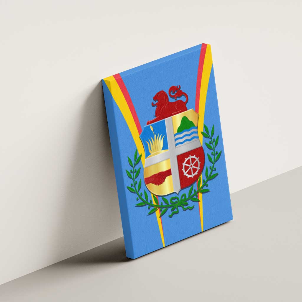 Aruba Canvas Wall Art National Emblem Featuring the Lion Symbol - Majestic Design
