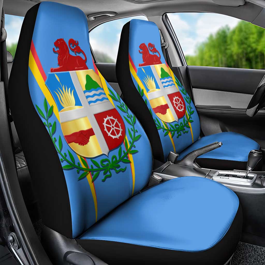 Aruba Car Seat Cover National Emblem Featuring the Lion Symbol - Majestic Design