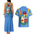 Aruba Couples Matching Tank Maxi Dress and Hawaiian Shirt National Emblem Featuring the Lion Symbol - Majestic Design