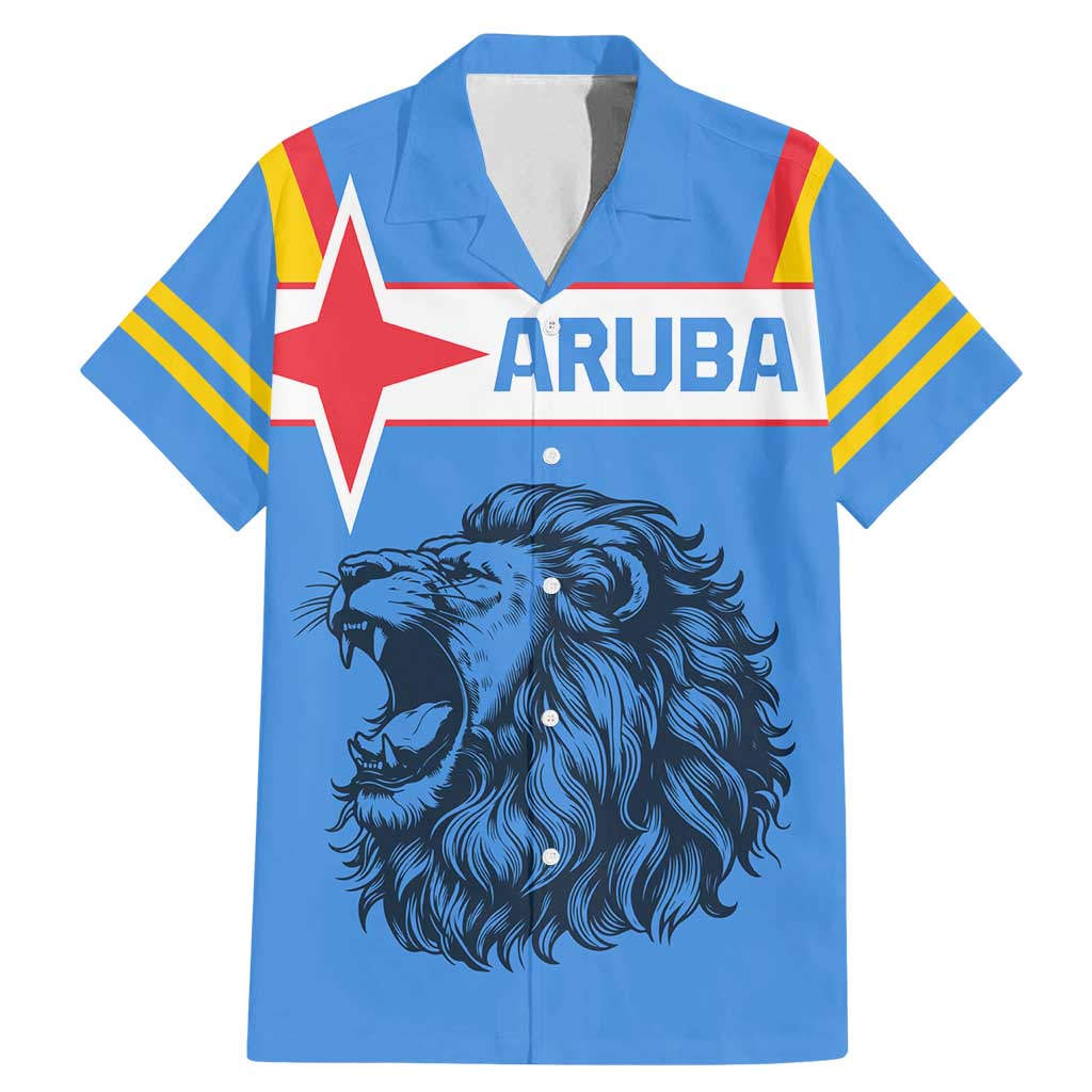 Aruba Family Matching Mermaid Dress and Hawaiian Shirt National Emblem Featuring the Lion Symbol - Majestic Design