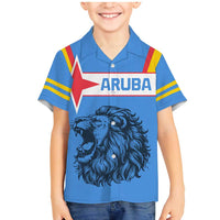Aruba Family Matching Mermaid Dress and Hawaiian Shirt National Emblem Featuring the Lion Symbol - Majestic Design