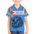 Aruba Family Matching Short Sleeve Bodycon Dress and Hawaiian Shirt National Emblem Featuring the Lion Symbol - Majestic Design