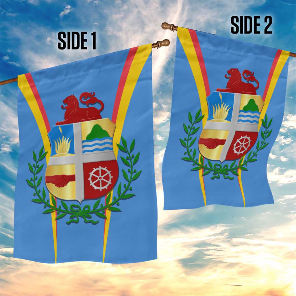 Aruba Garden Flag National Emblem Featuring the Lion Symbol - Majestic Design