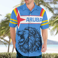 Aruba Hawaiian Shirt National Emblem Featuring the Lion Symbol - Majestic Design