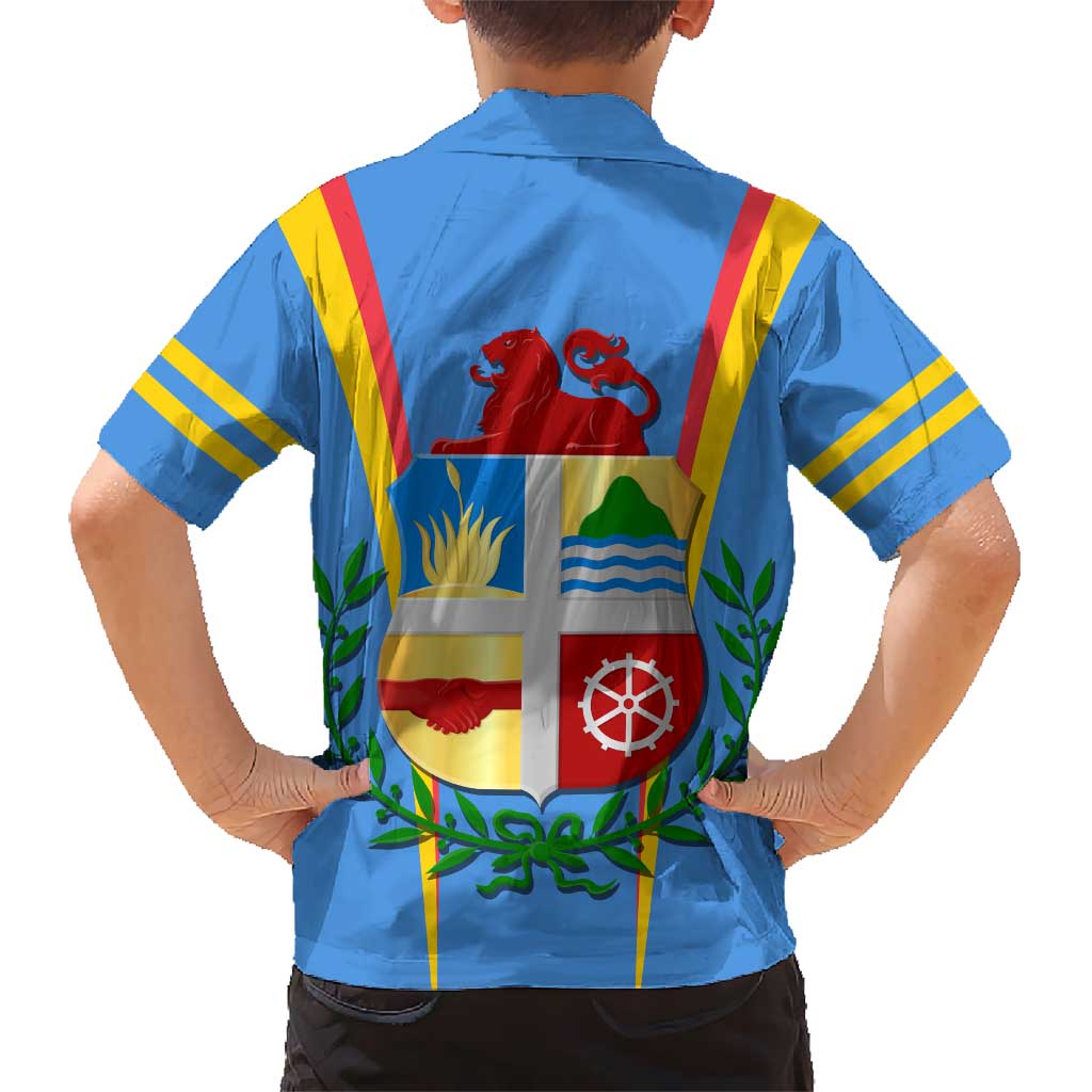 Aruba Hawaiian Shirt National Emblem Featuring the Lion Symbol - Majestic Design