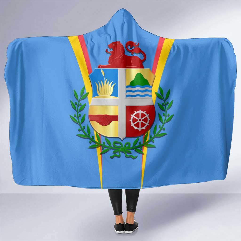 Aruba Hooded Blanket National Emblem Featuring the Lion Symbol - Majestic Design