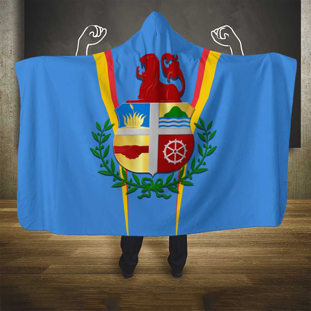 Aruba Hooded Blanket National Emblem Featuring the Lion Symbol - Majestic Design