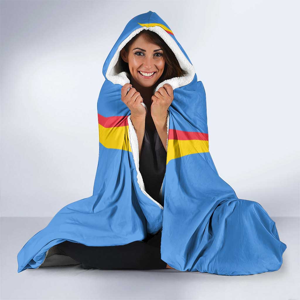 Aruba Hooded Blanket National Emblem Featuring the Lion Symbol - Majestic Design