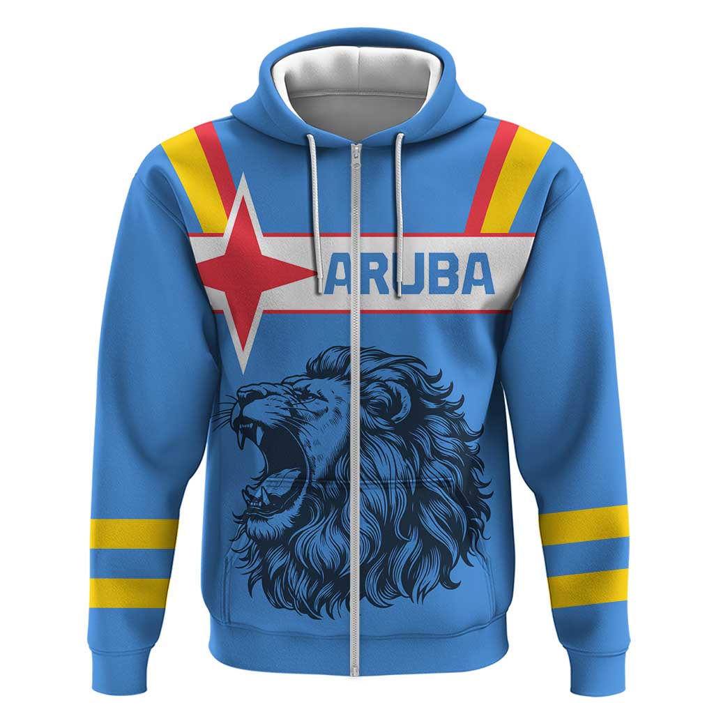 Aruba Hoodie National Emblem Featuring the Lion Symbol - Majestic Design