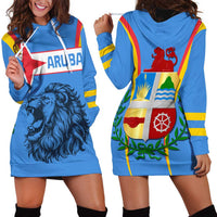 Aruba Hoodie Dress National Emblem Featuring the Lion Symbol - Majestic Design