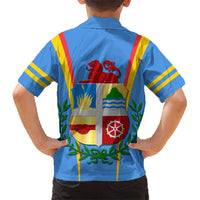 Aruba Kid Hawaiian Shirt National Emblem Featuring the Lion Symbol - Majestic Design