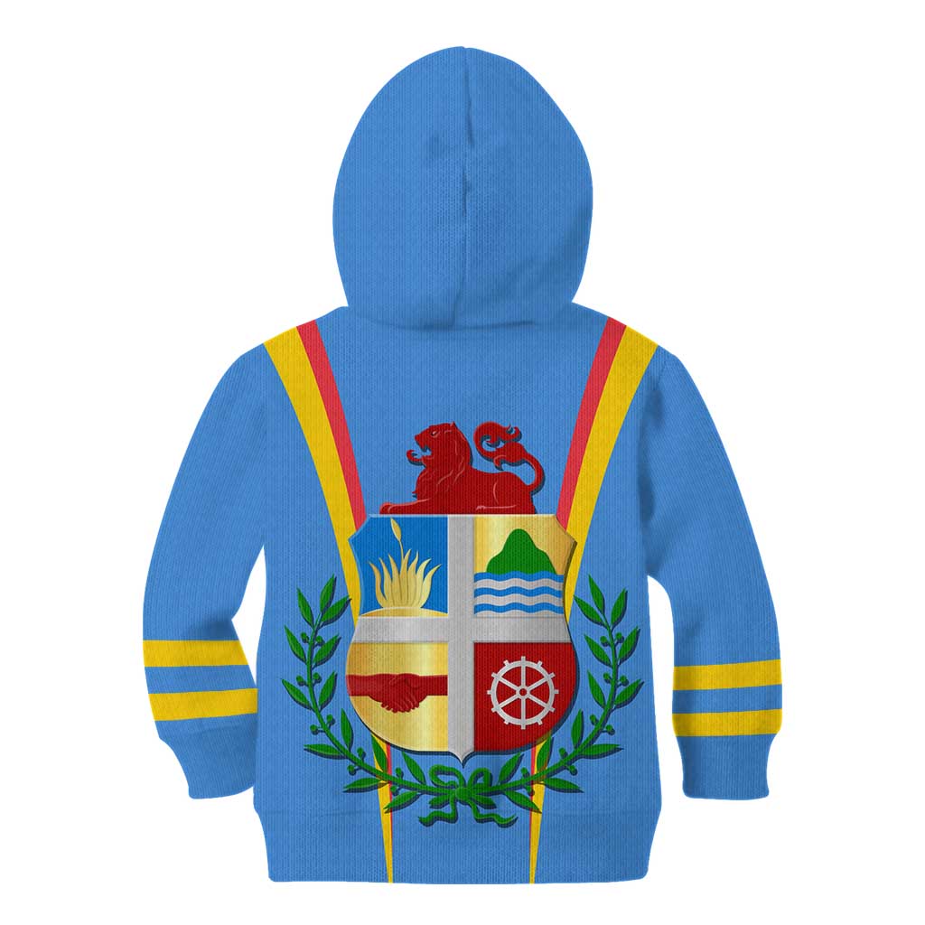 Aruba Kid Hoodie National Emblem Featuring the Lion Symbol - Majestic Design