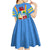 Aruba Kid Short Sleeve Dress National Emblem Featuring the Lion Symbol - Majestic Design