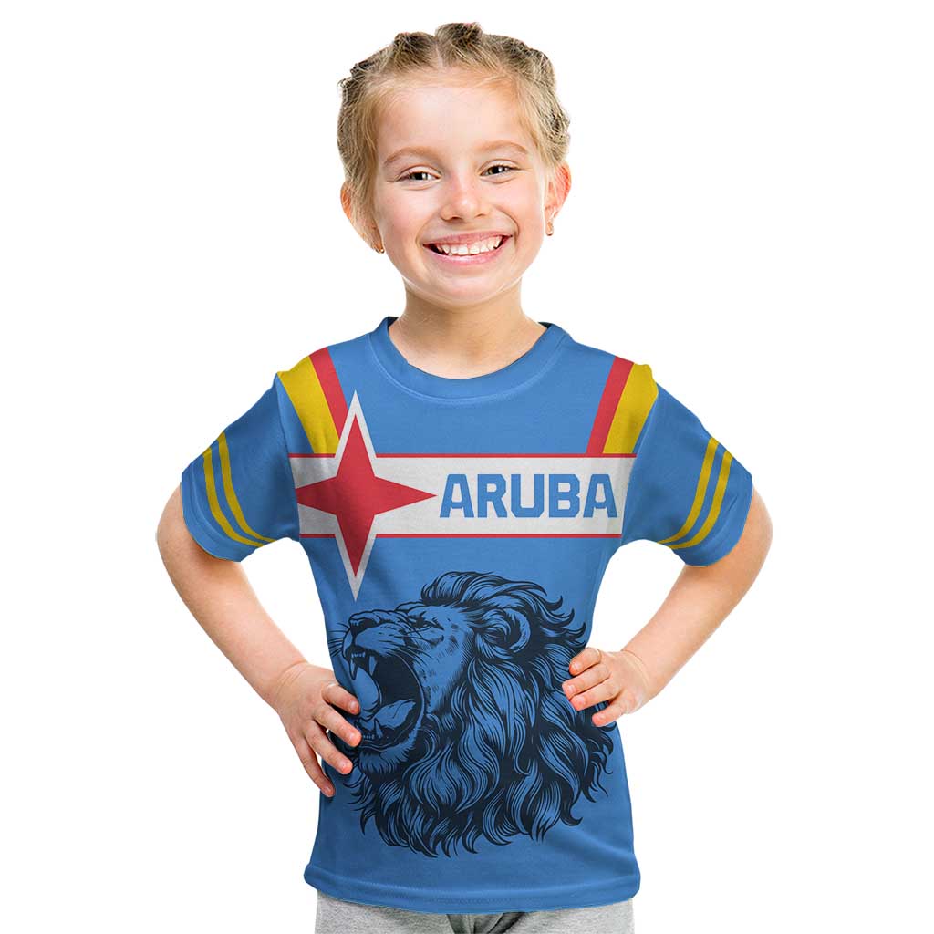 Aruba Kid T Shirt National Emblem Featuring the Lion Symbol - Majestic Design