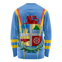 Aruba Long Sleeve Shirt National Emblem Featuring the Lion Symbol - Majestic Design