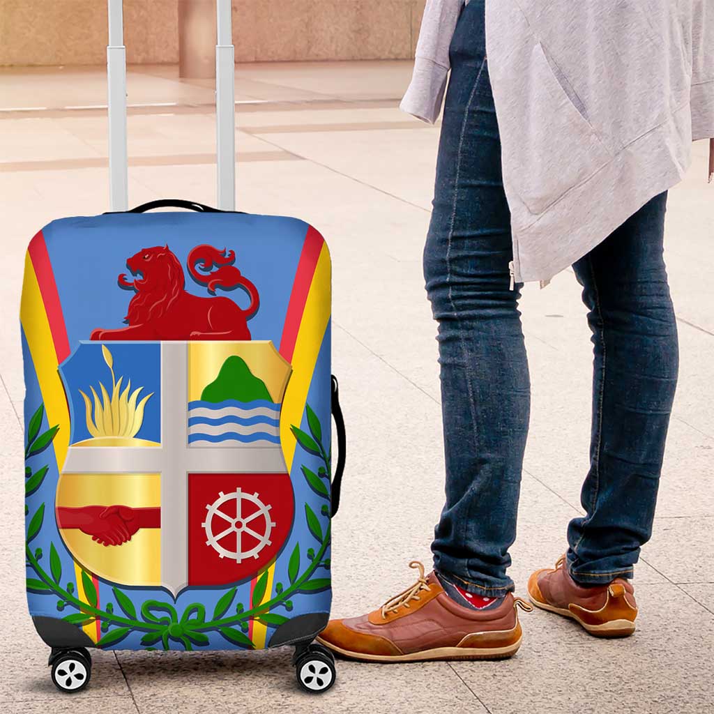 Aruba Luggage Cover National Emblem Featuring the Lion Symbol - Majestic Design