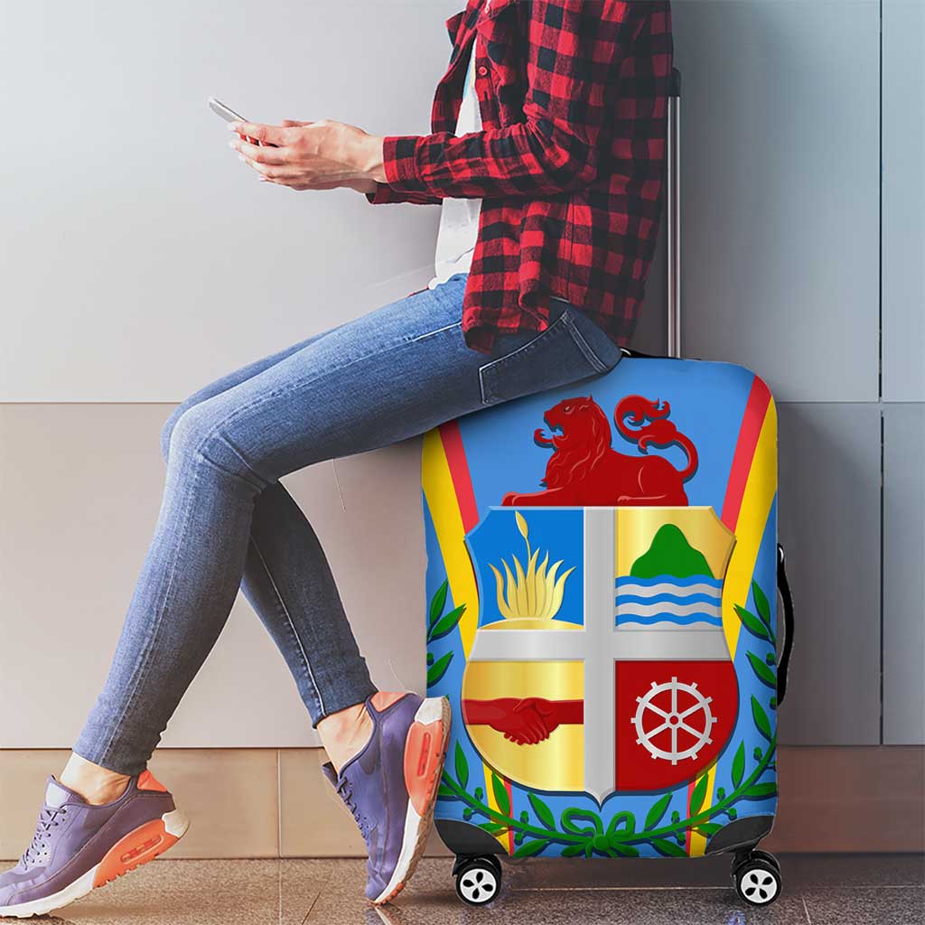 Aruba Luggage Cover National Emblem Featuring the Lion Symbol - Majestic Design