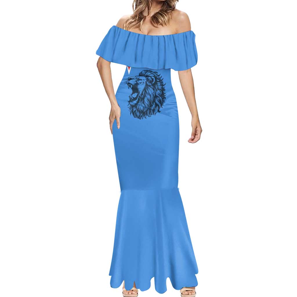 Aruba Mermaid Dress National Emblem Featuring the Lion Symbol - Majestic Design