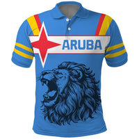 Aruba Polo Shirt National Emblem Featuring the Lion Symbol - Majestic Design