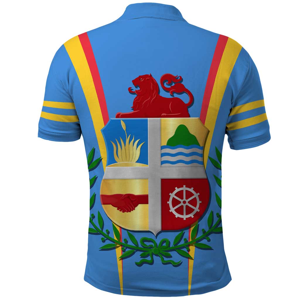 Aruba Polo Shirt National Emblem Featuring the Lion Symbol - Majestic Design