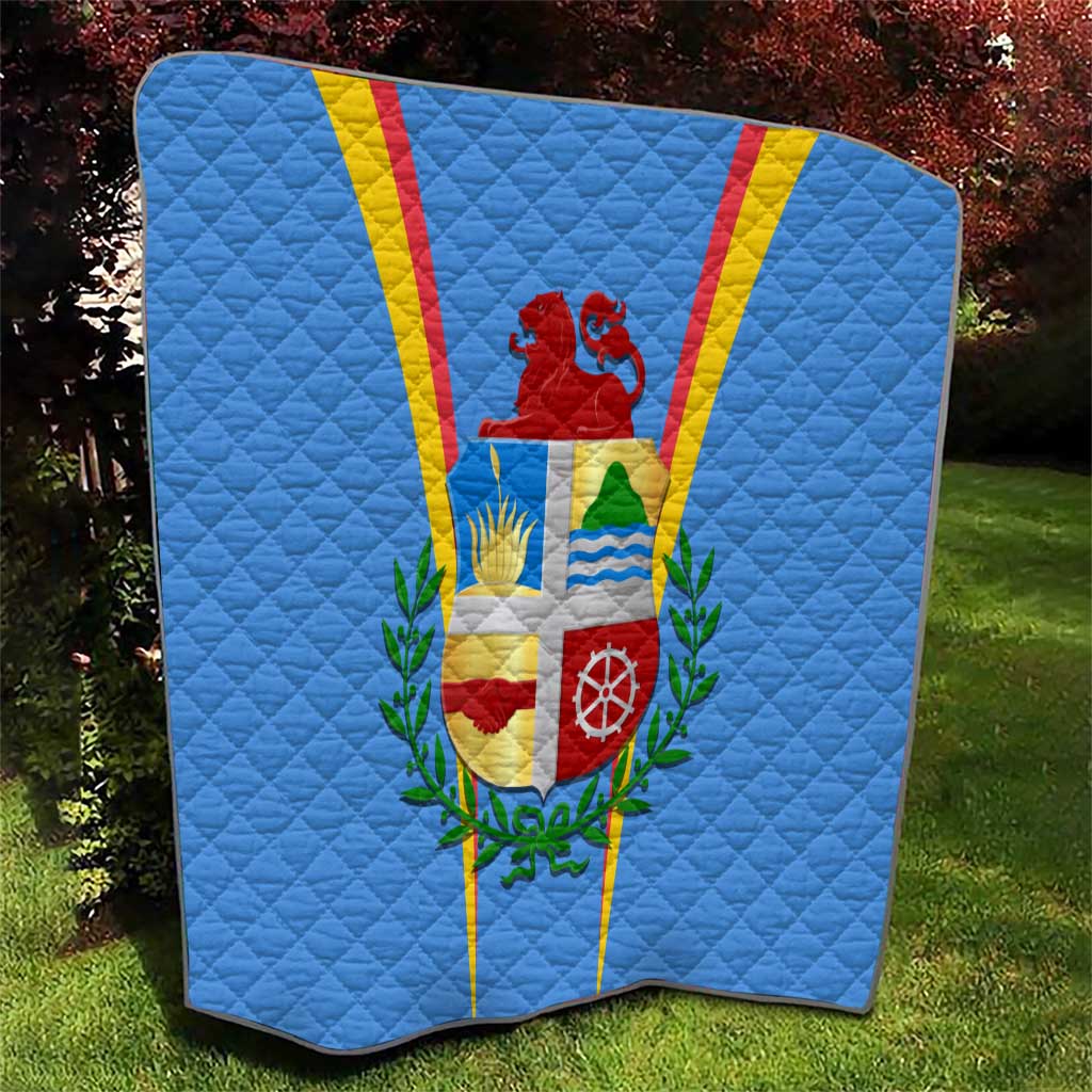 Aruba Quilt National Emblem Featuring the Lion Symbol - Majestic Design