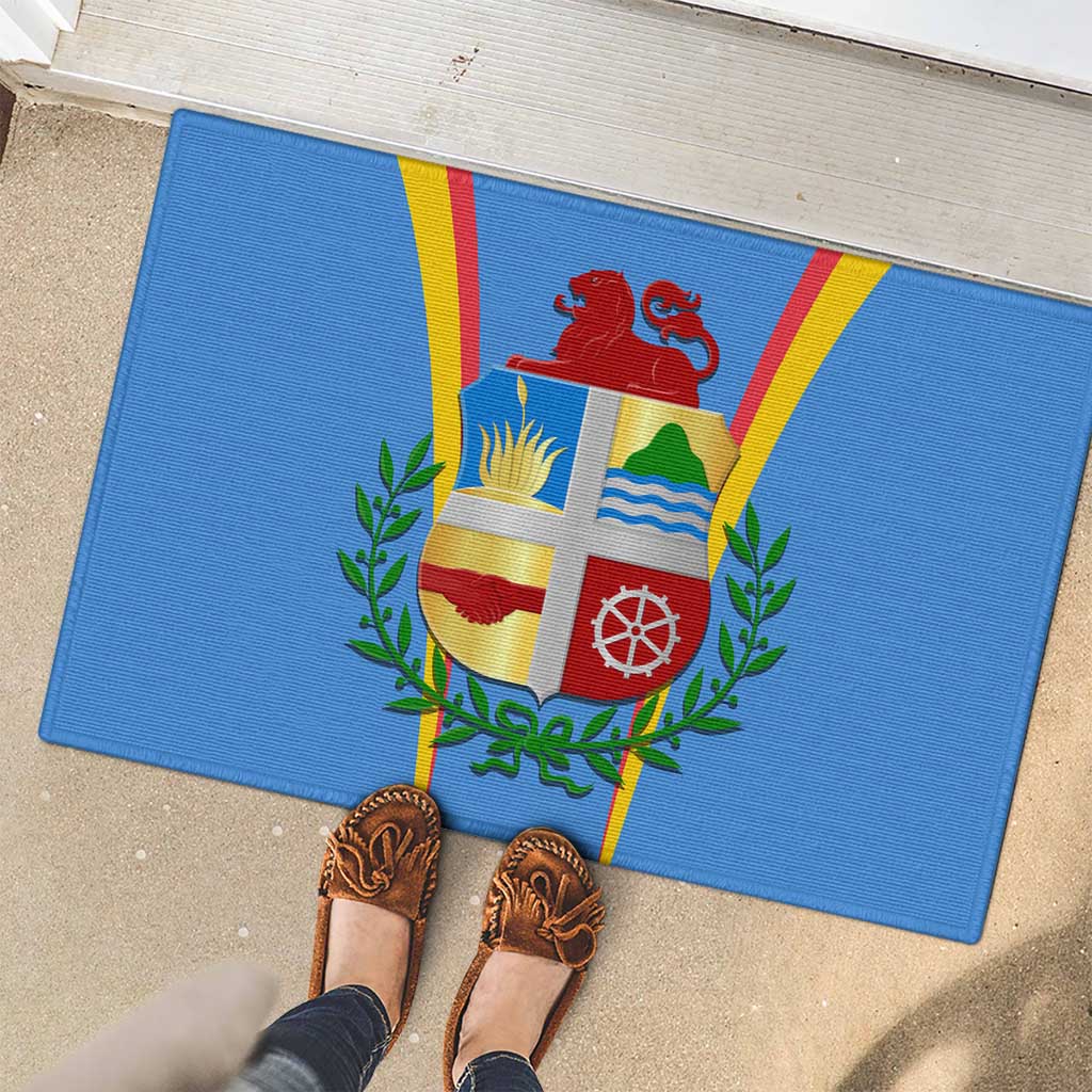 Aruba Rubber Doormat National Emblem Featuring the Lion Symbol - Majestic Design