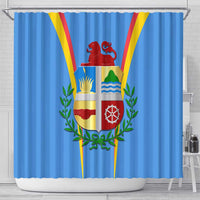 Aruba Shower Curtain National Emblem Featuring the Lion Symbol - Majestic Design