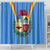 Aruba Shower Curtain National Emblem Featuring the Lion Symbol - Majestic Design