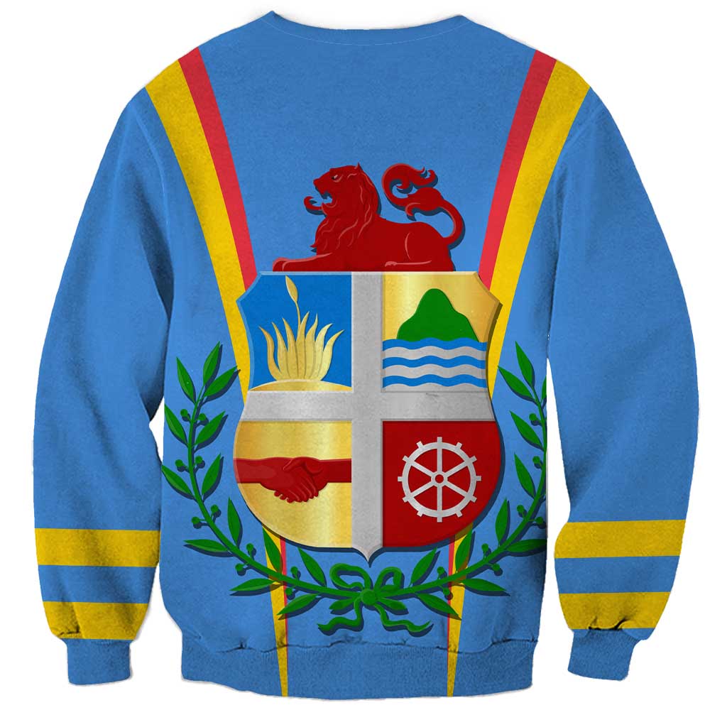 Aruba Sweatshirt National Emblem Featuring the Lion Symbol - Majestic Design