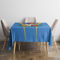 Aruba Tablecloth National Emblem Featuring the Lion Symbol - Majestic Design