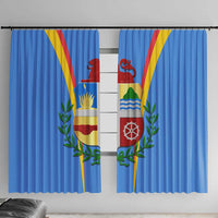 Aruba Window Curtain National Emblem Featuring the Lion Symbol - Majestic Design