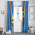 Aruba Window Curtain National Emblem Featuring the Lion Symbol - Majestic Design