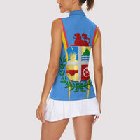 Aruba Women Sleeveless Polo Shirt National Emblem Featuring the Lion Symbol - Majestic Design