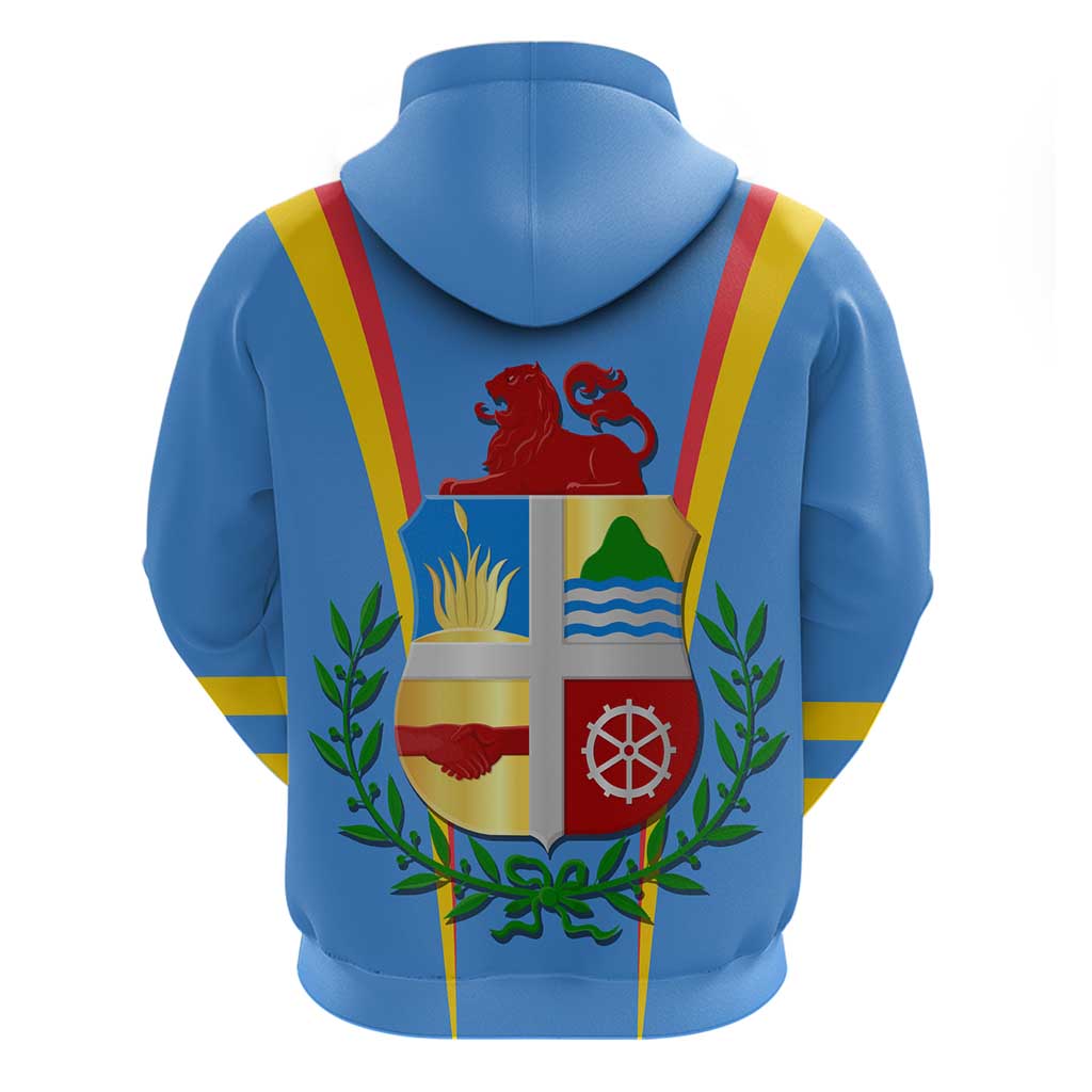Aruba Zip Hoodie National Emblem Featuring the Lion Symbol - Majestic Design
