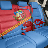 Aruba Flag Back Car Seat Cover Elements Merged with Country's Shape – Unique National Design