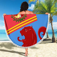 Aruba Flag Beach Blanket Elements Merged with Country's Shape – Unique National Design