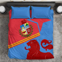 Aruba Flag Bedding Set Elements Merged with Country's Shape – Unique National Design