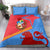 Aruba Flag Bedding Set Elements Merged with Country's Shape – Unique National Design