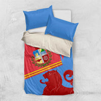 Aruba Flag Bedding Set Elements Merged with Country's Shape – Unique National Design