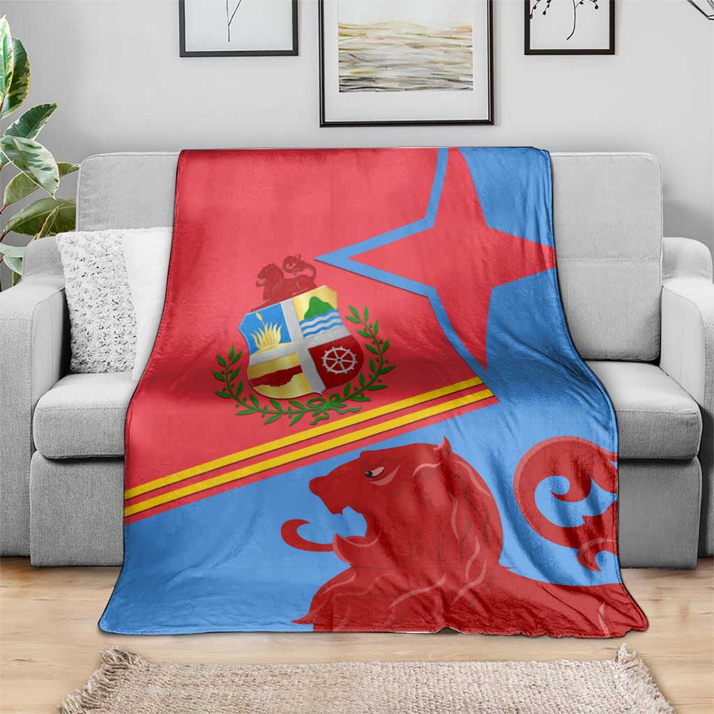 Aruba Flag Blanket Elements Merged with Country's Shape – Unique National Design