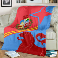 Aruba Flag Blanket Elements Merged with Country's Shape – Unique National Design