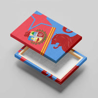 Aruba Flag Canvas Wall Art Elements Merged with Country's Shape – Unique National Design