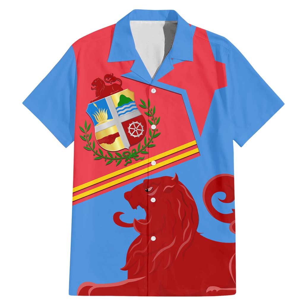 Aruba Flag Family Matching Mermaid Dress and Hawaiian Shirt Elements Merged with Country's Shape – Unique National Design