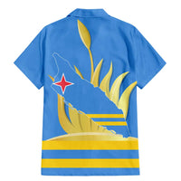Aruba Flag Family Matching Mermaid Dress and Hawaiian Shirt Elements Merged with Country's Shape – Unique National Design