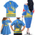 Aruba Flag Family Matching Off The Shoulder Long Sleeve Dress and Hawaiian Shirt Elements Merged with Country's Shape – Unique National Design